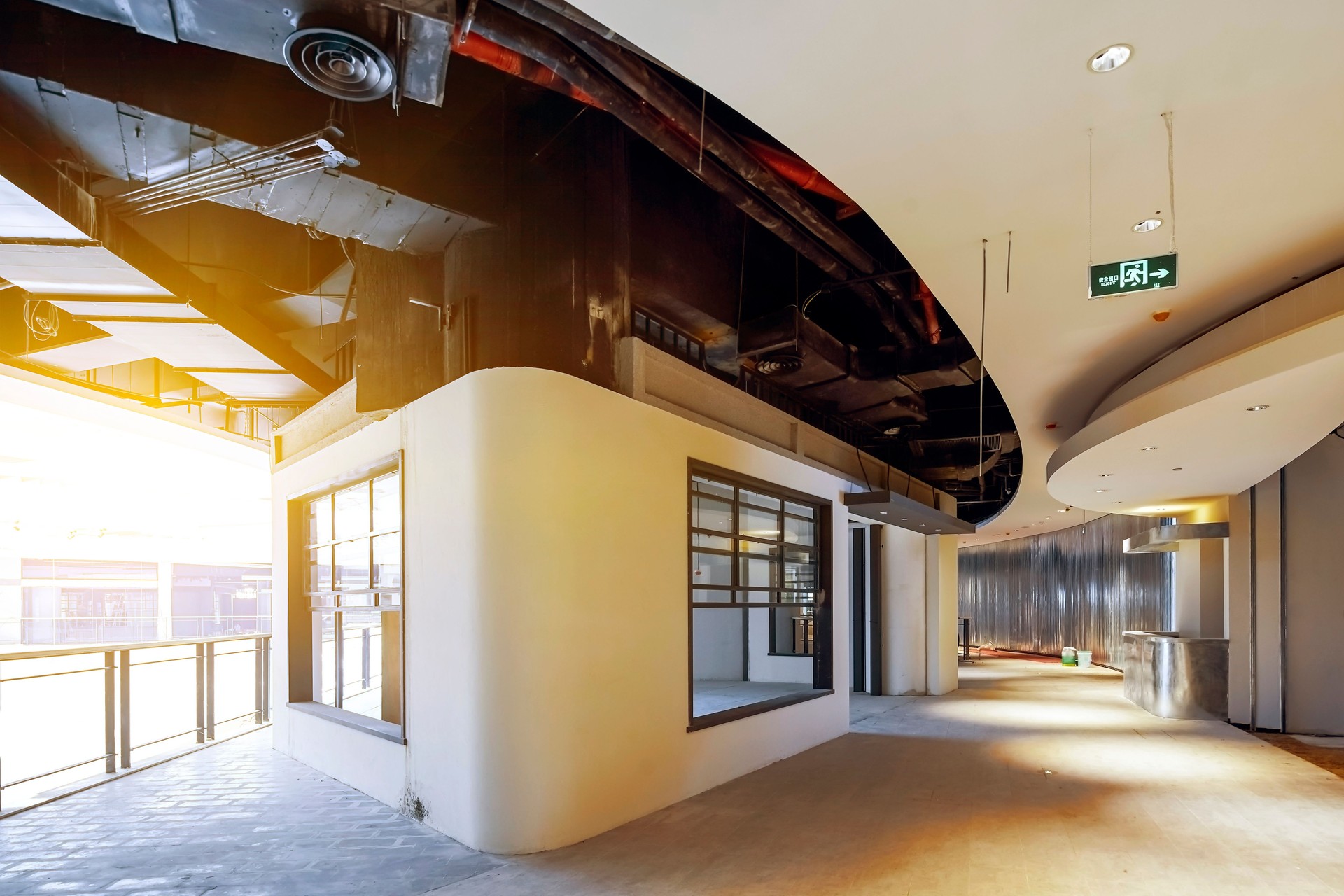 Projeto interior do canteiro de obras a renovação